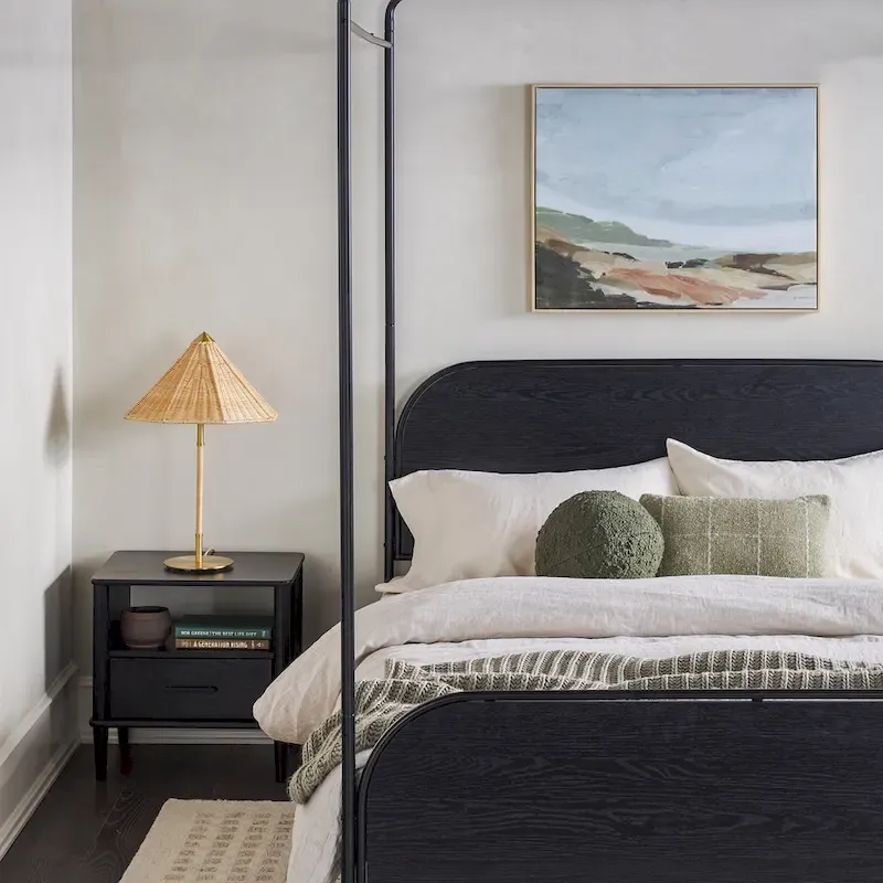 Middlebrook Designs Modern Curved Metal Queen Canopy Bed