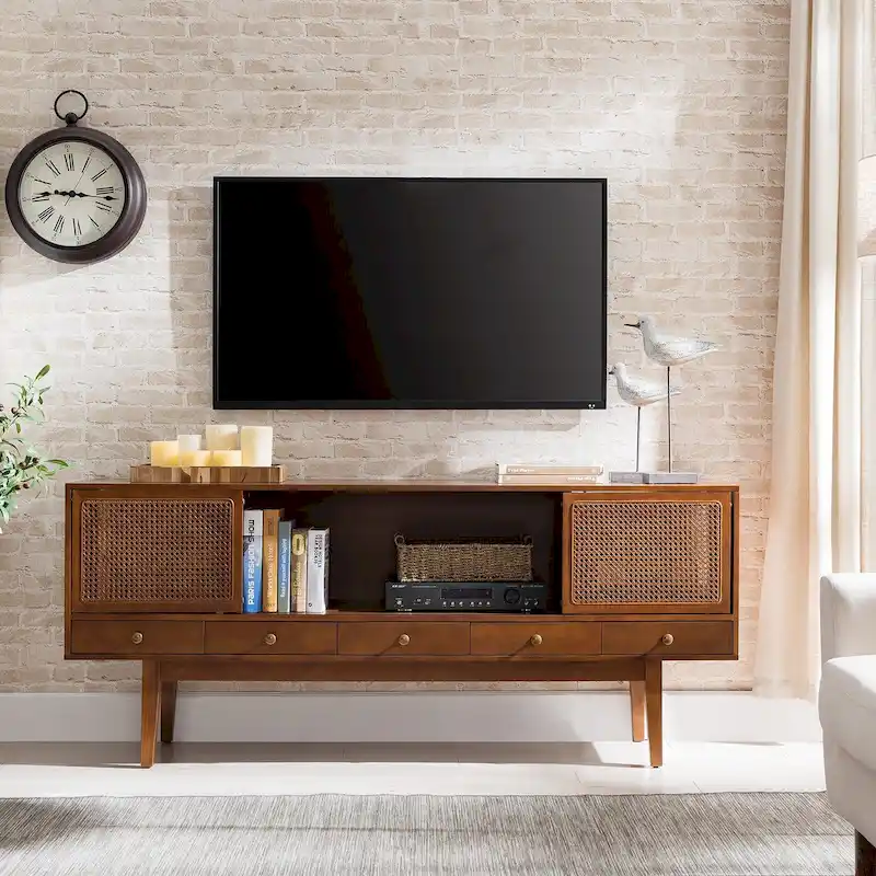 Mid-century Modern TV Stand Media Console for TV's up to 68