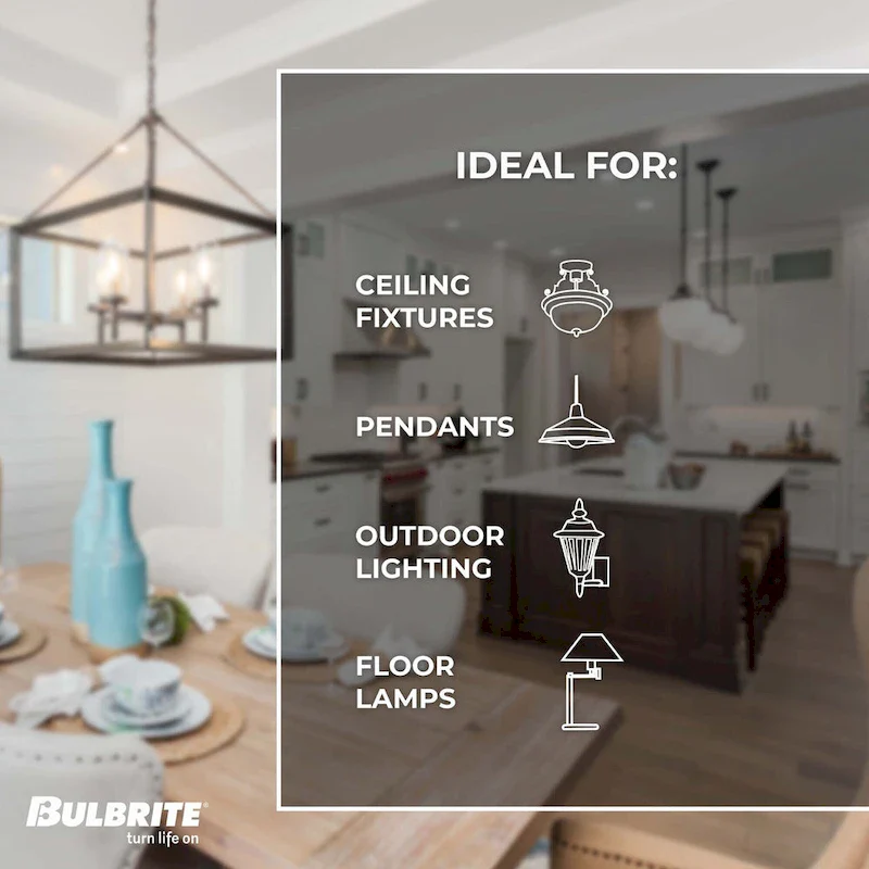 Bulbrite LED Filament Pack of (4) 4.5 Watt Dimmable T6 Light Bulbs with a Milky Finish and Candelabra (E12) Base