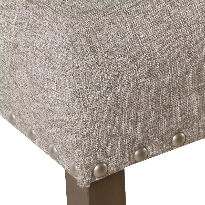 24 Upholstered Counter Height Barstool with Nailheads - HomePop