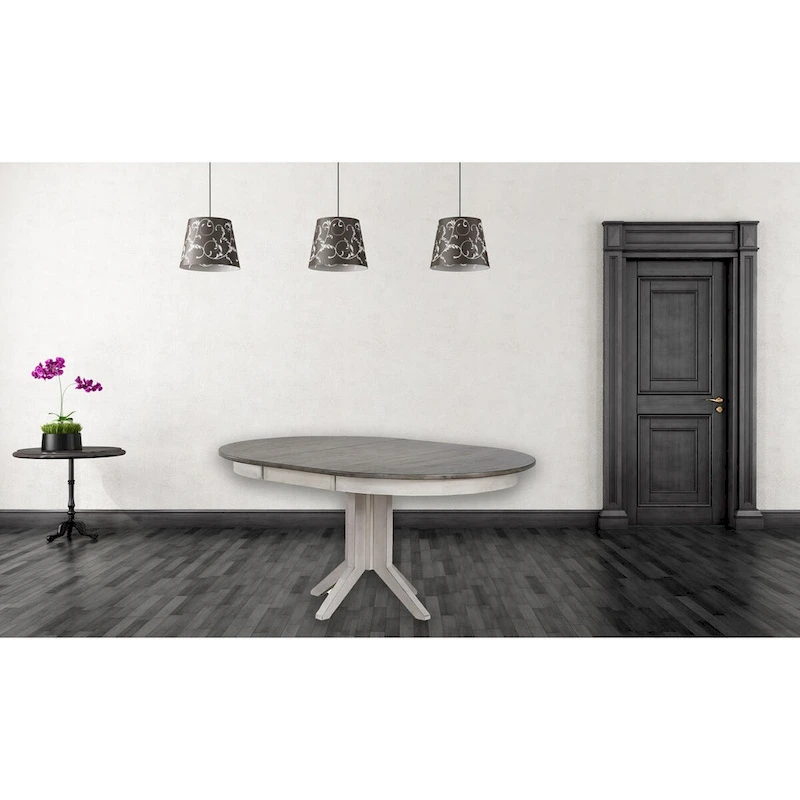 Round Contemporary Dining Table In Ash - N/A