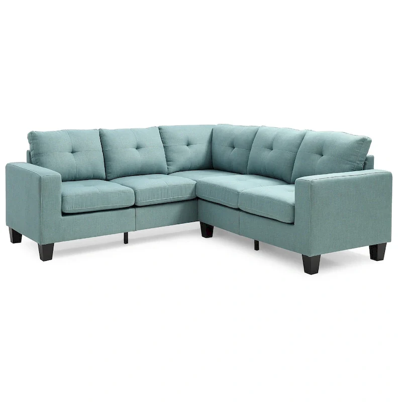 Newbury 82 in. W 2-piece Polyester Twill L Shape Sectional Sofa - 32L x 82W x 35H