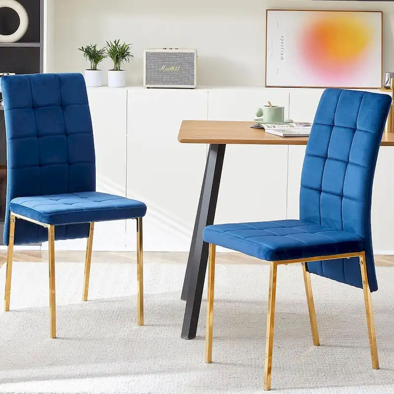 Howtai Upholstered Velvet Dining Chair High Back