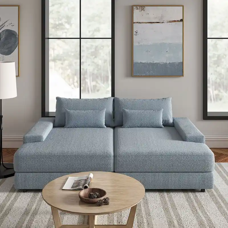 Conradus Modren Oversize 57  Deep Square Arm Sofa by HULALA HOME