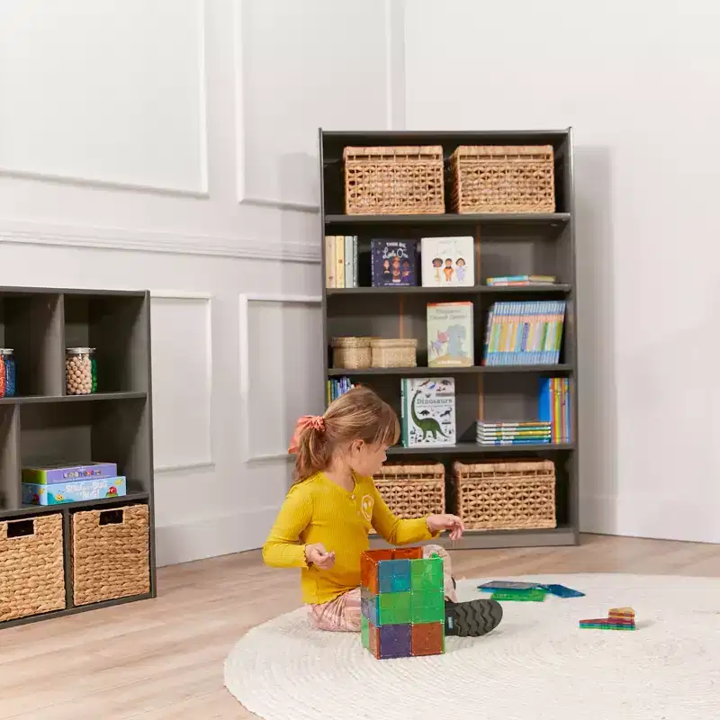 ECR4Kids Wooden Classic Bookcase with Adjustable Shelves, 60in, Classroom Bookshelf