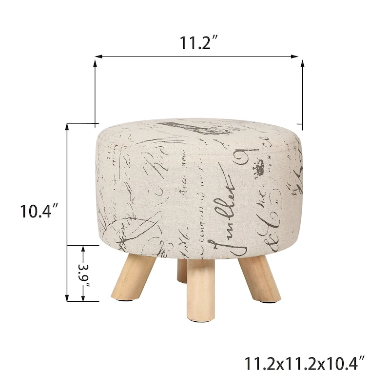 Adeco Foot Rest Ottoman Pet Stool