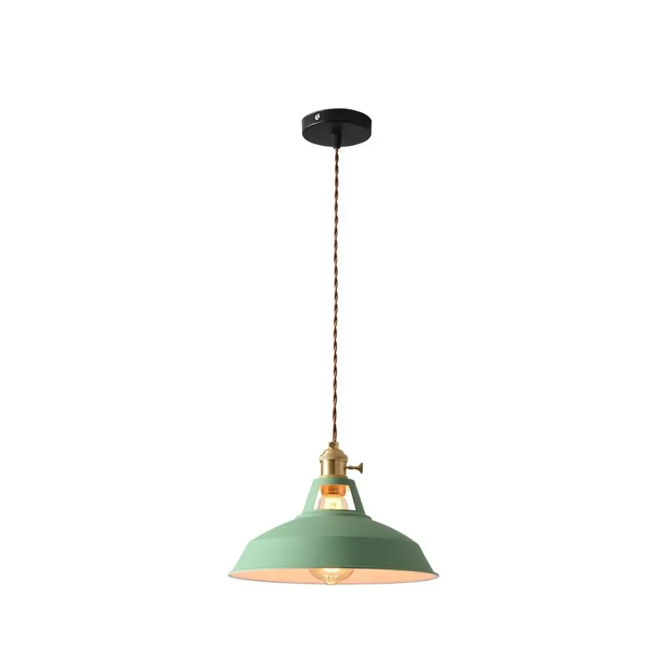Macaron Iron Dome Pendant Lamp with Hardwired
