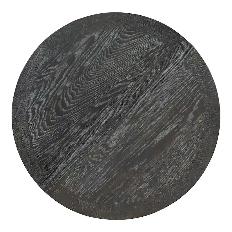 5-Piece Wooden Dining Table Set with Extendable Round Table & 4 Chairs