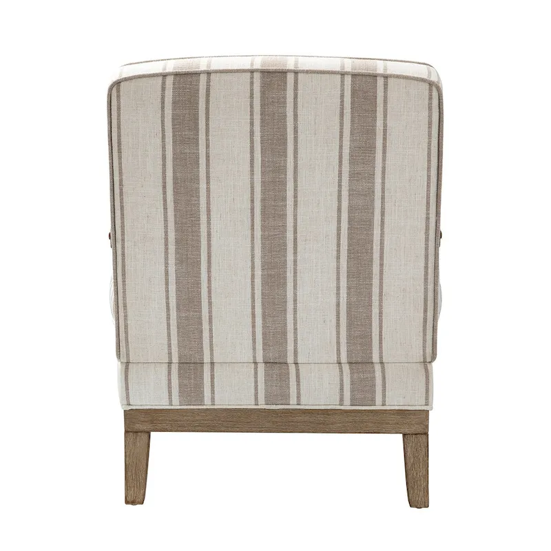 Rinaldo Farmhouse Polyester Armchair with Solid Wood Legs by HULALA HOME