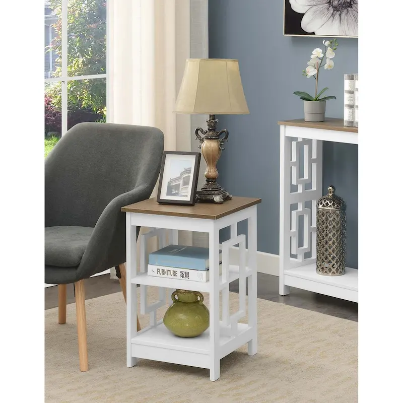 Convenience Concepts Town Square End Table with Shelves