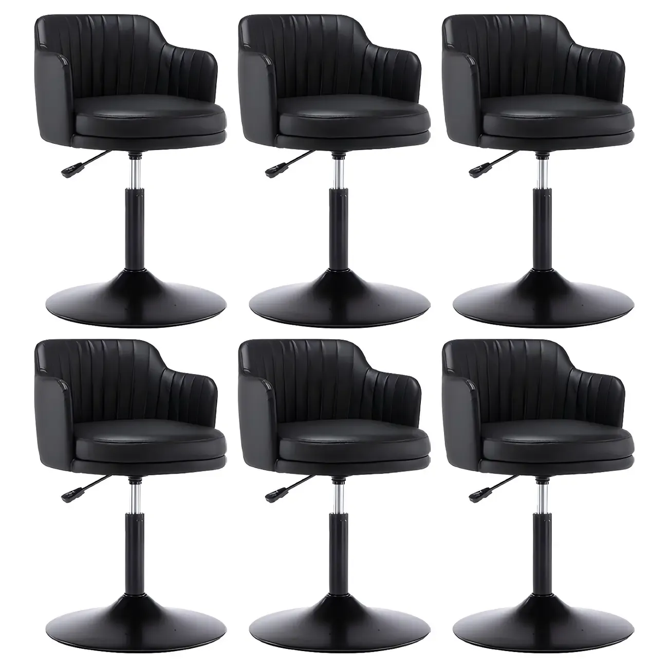 Modern Leather Armrests Swivel Adjustable Bar Stool