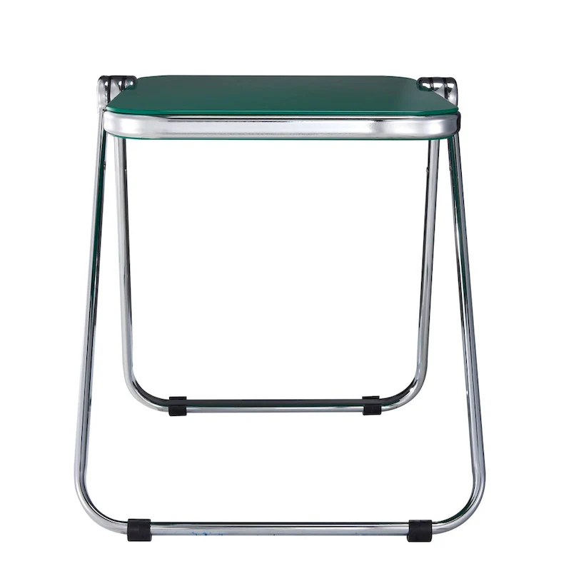 LeisureMod Lawrence Rectangular Folding Table with Aluminum Frame - 16.73
