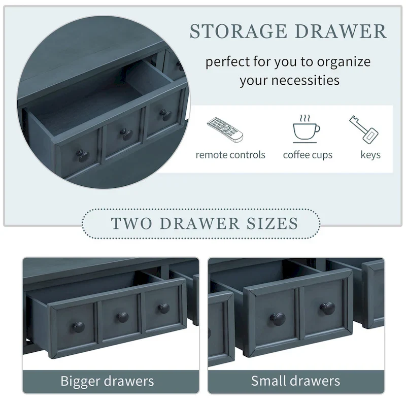 TREXM Rustic Entryway Console Table