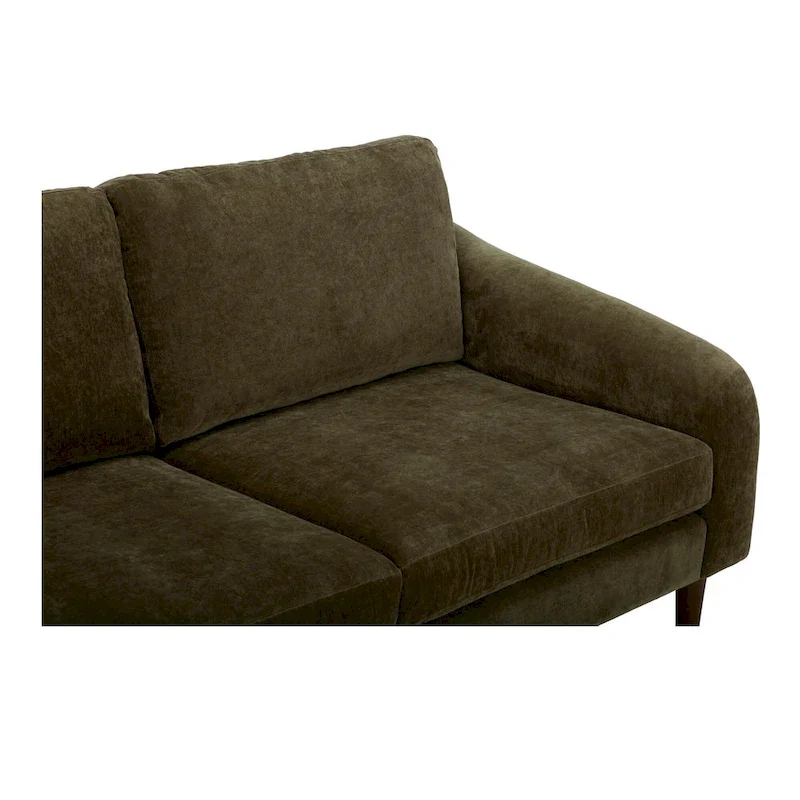 NADAAL STUDIOS Drew, Sectional with Reversible Chaise, Dark Brown - 98 X 59.2 X 33.5