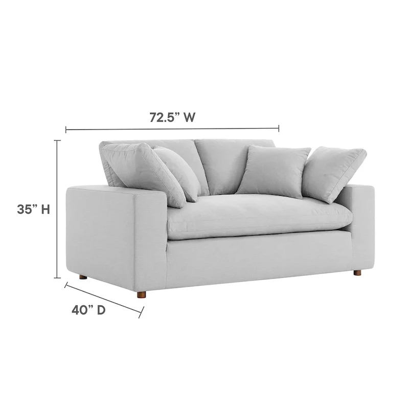 Commix Down Filled Overstuffed Loveseat - N/A