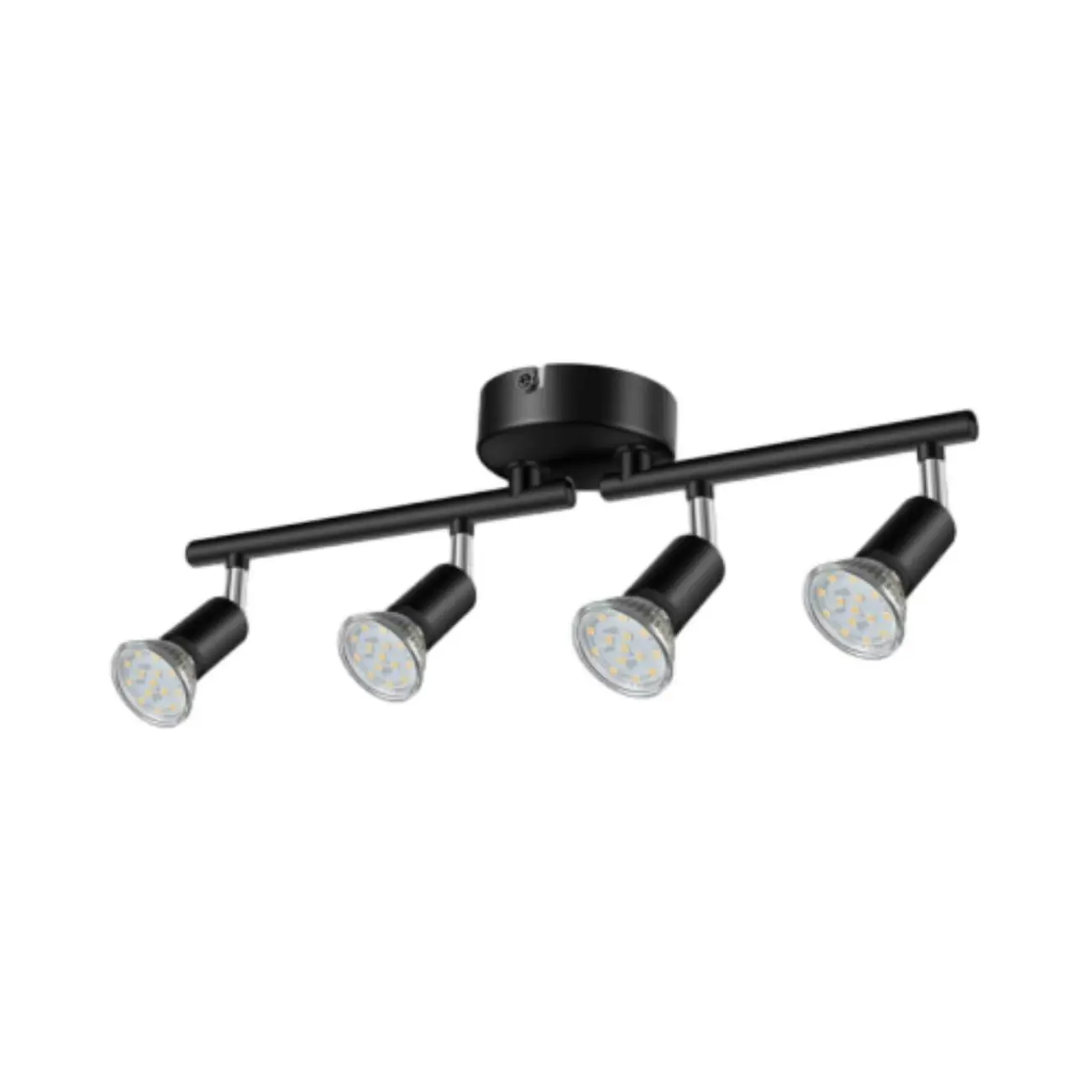 Adjustable Modern Chrome Semi Flush Mount Ceiling Track Light
