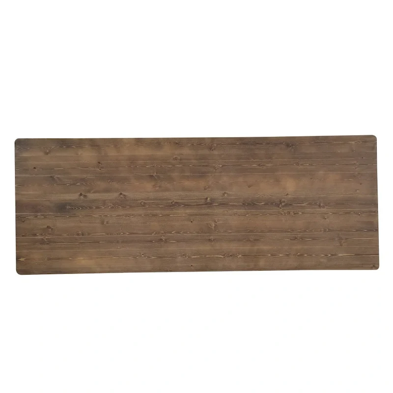 Solid Pine Farm Dining Table with X-Style Legs - 9' x 40