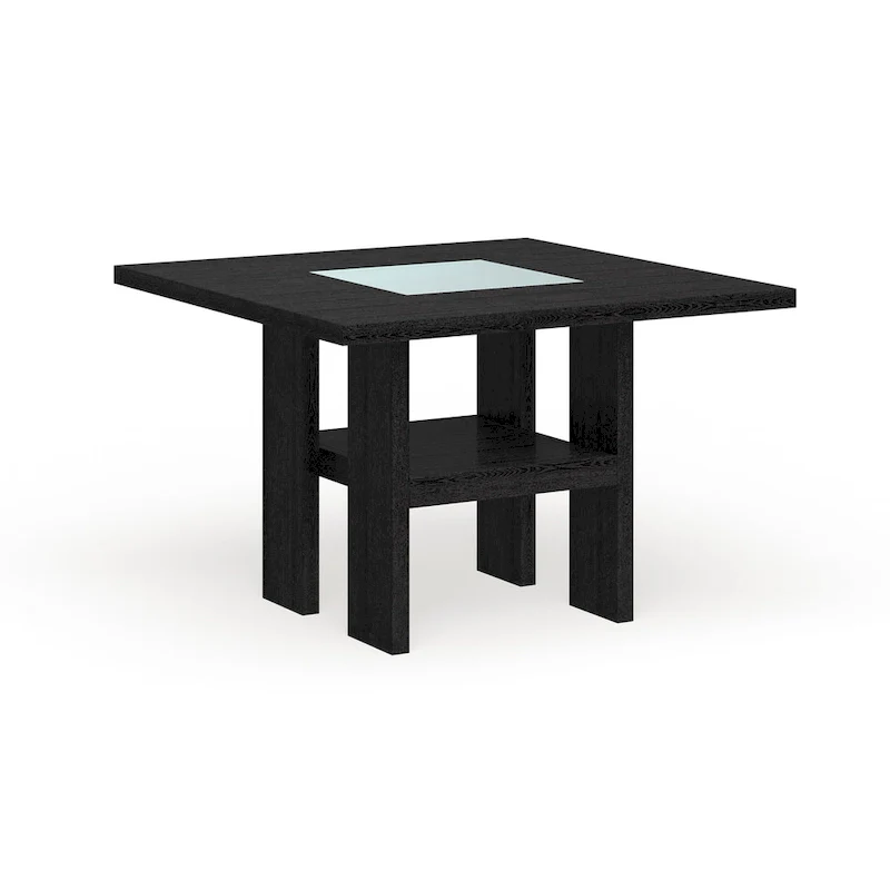 54-Inch Square Light-Up Counter Height Wood Dining Table, Bar-Style Kitchen Table