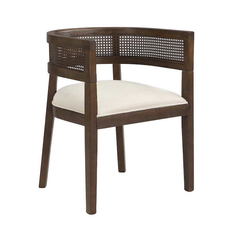 Halea Farmhouse Rubberwood Dining Chairs with Cane Back (Set of 2) by Christopher Knight Home