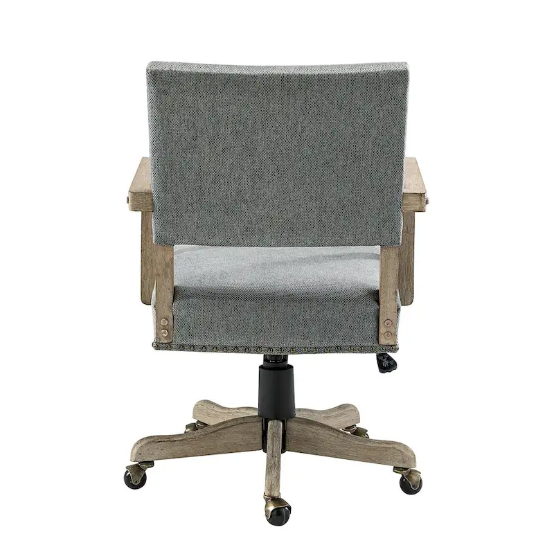 Mid-Back Swivel Height-Adjustable Task Chair with Nailhead Trim