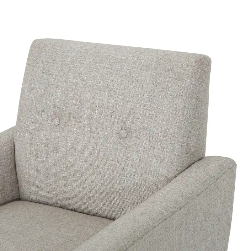 31.1 Upholstered Button Tufted Club Chair with Rubber Legs