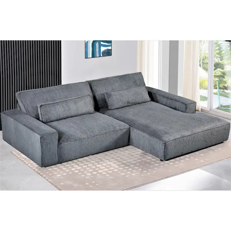 105.52-Inch Ultra-Wide Luxury Modular Sofa with Solid Wood Frame