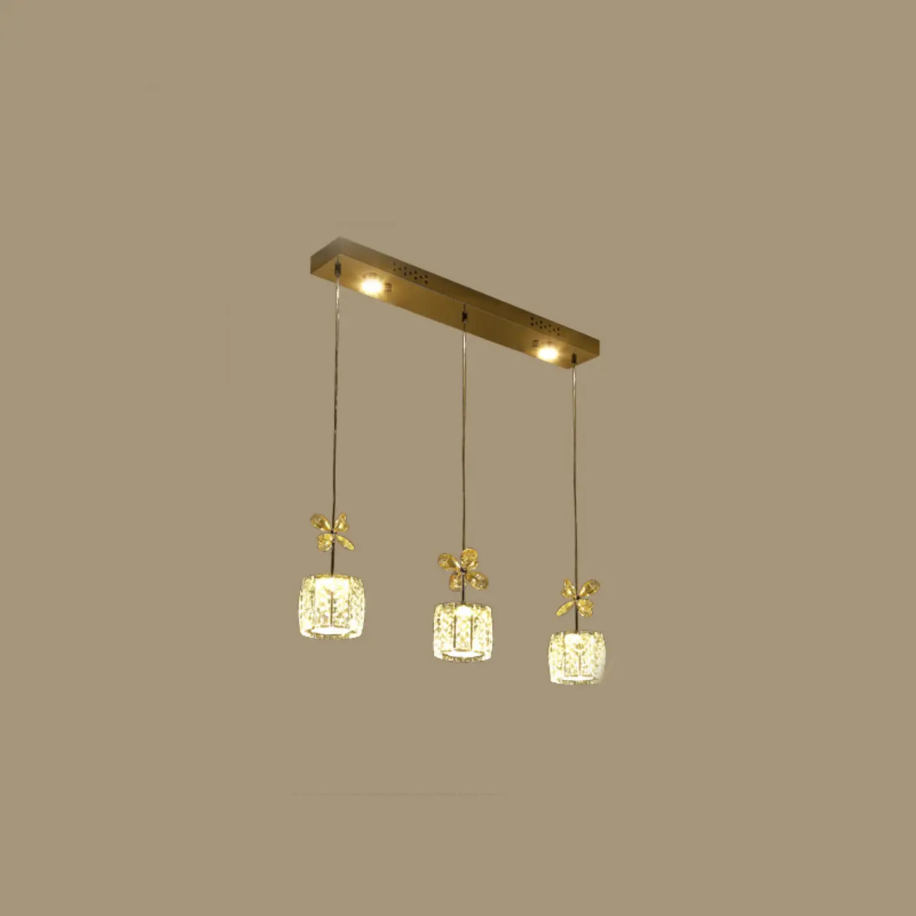 Elegant Modern Crystal Island Pendant Light for Kitchen