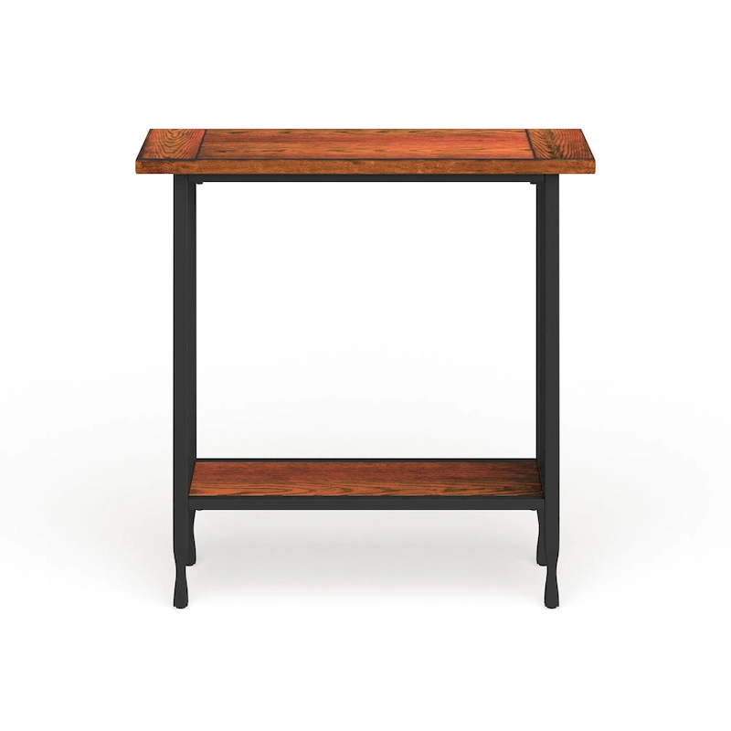 Leick Home Peter Matte Black Slatted Mission Oak Hall Stand