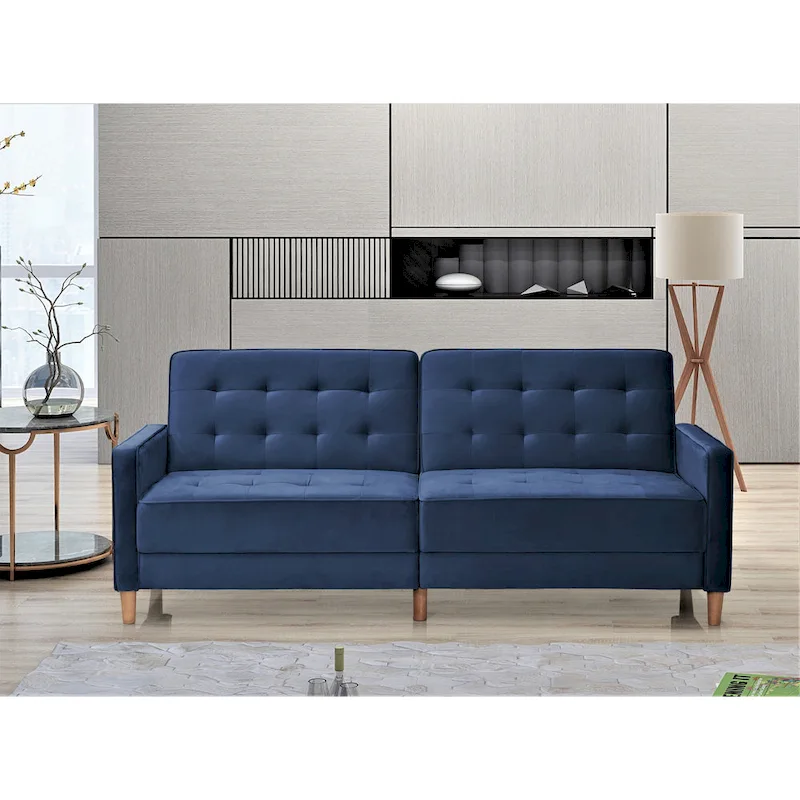 Jonathan Tufted Velvet Sofa Bed Sleeper