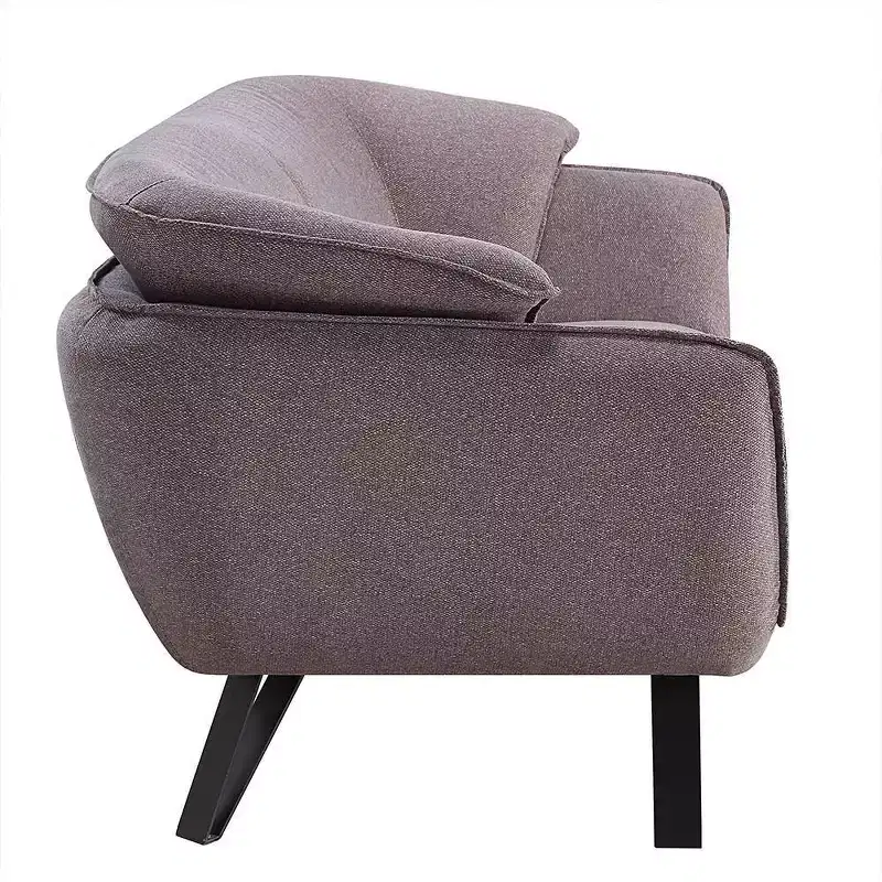 78" Dalya Sofa Gray Linen - Acme Furniture: Velvet Upholstery, Includes 2 Accent Pillows