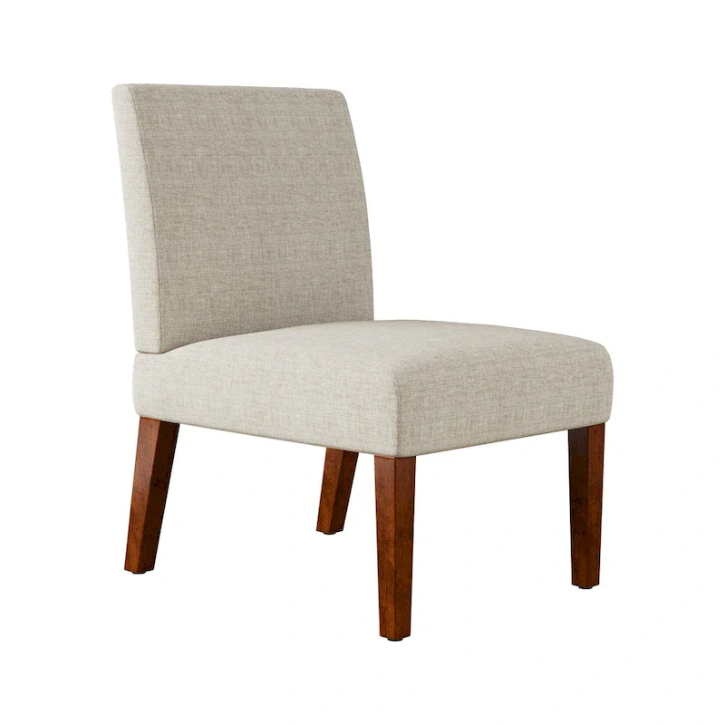 Fabric Accent Chair Set with Round Wood Table - 2 Chairs (18.7