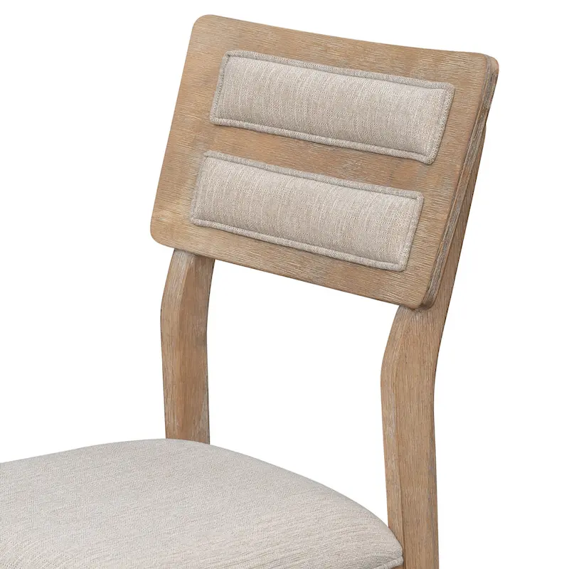 6-Piece Wooden Dining Table Set with 4 Chairs & Bench