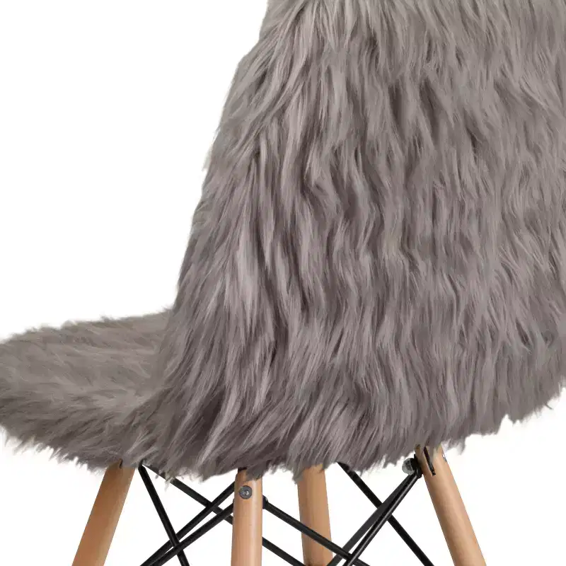 Emma and Oliver Shaggy Dog Fur Accent Chair