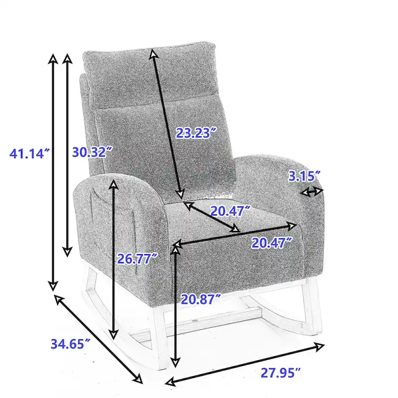 Teddy Fabric Rocking Chair
