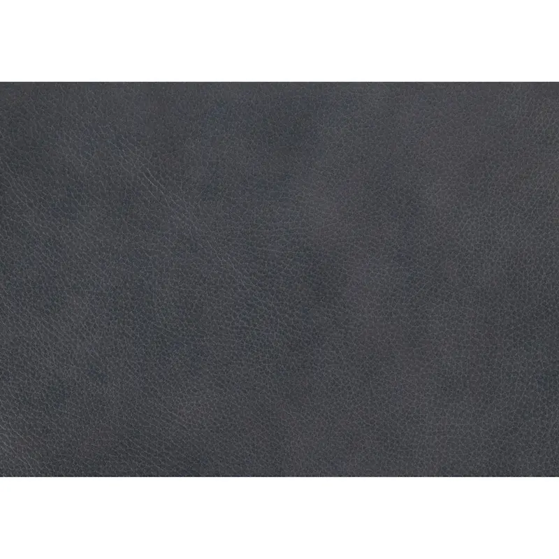 Lisa 88 Inch Sofa, Gray Top Grain and Split Leather, Brown Solid Wood