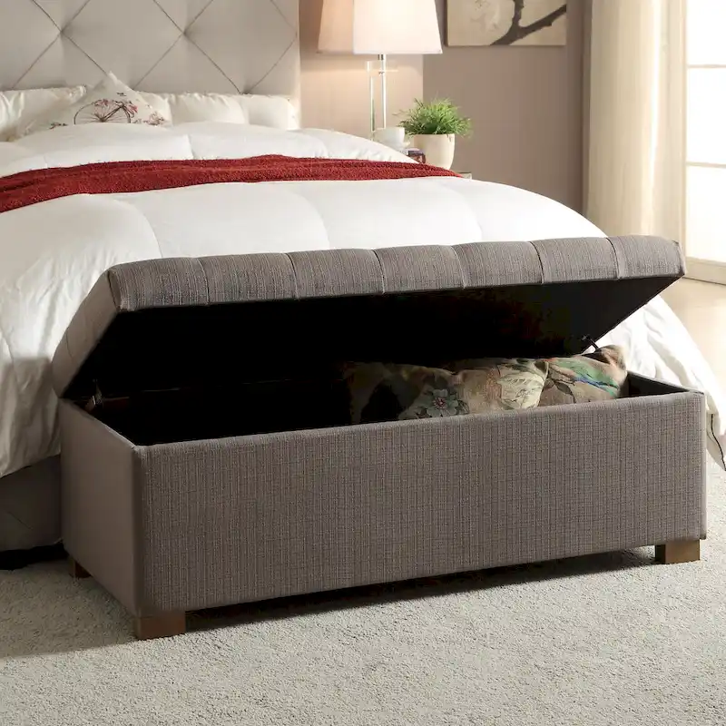 Porch & Den Tufted Storage Bench