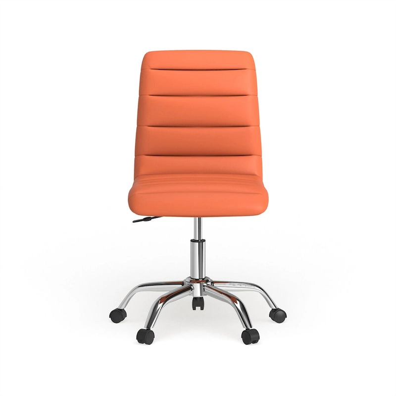 Ripple Armless Mid Back Vinyl Office Chair