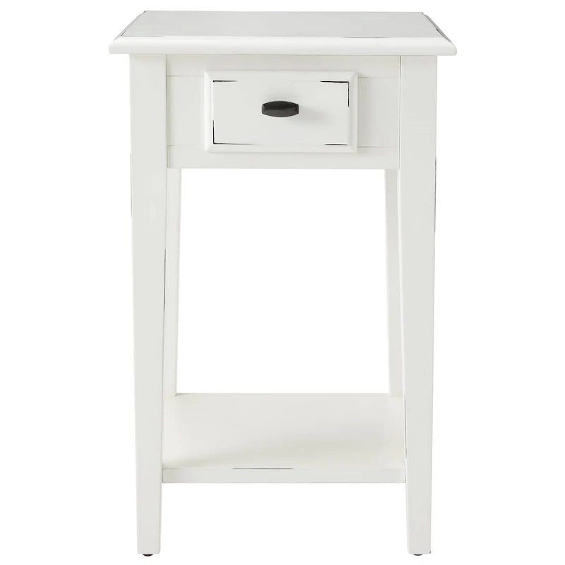 Leick Home One Drawer Square Side Table with Shelf