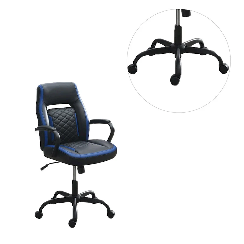 Upholstered Office Chair with Padded Armrests