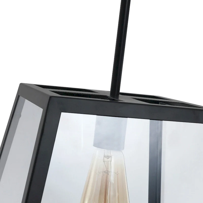 1-Light Prismatic Glass Pendant Lighting - 11.8 D4.7 W59 H (Adjustable)