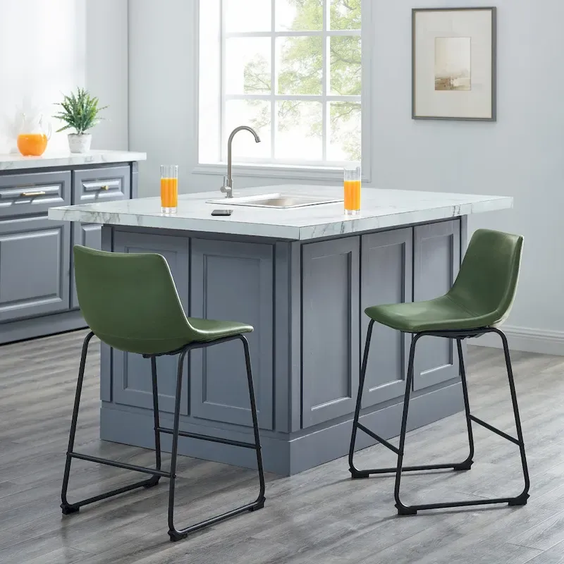 26-inch Faux Leather Counter Stool