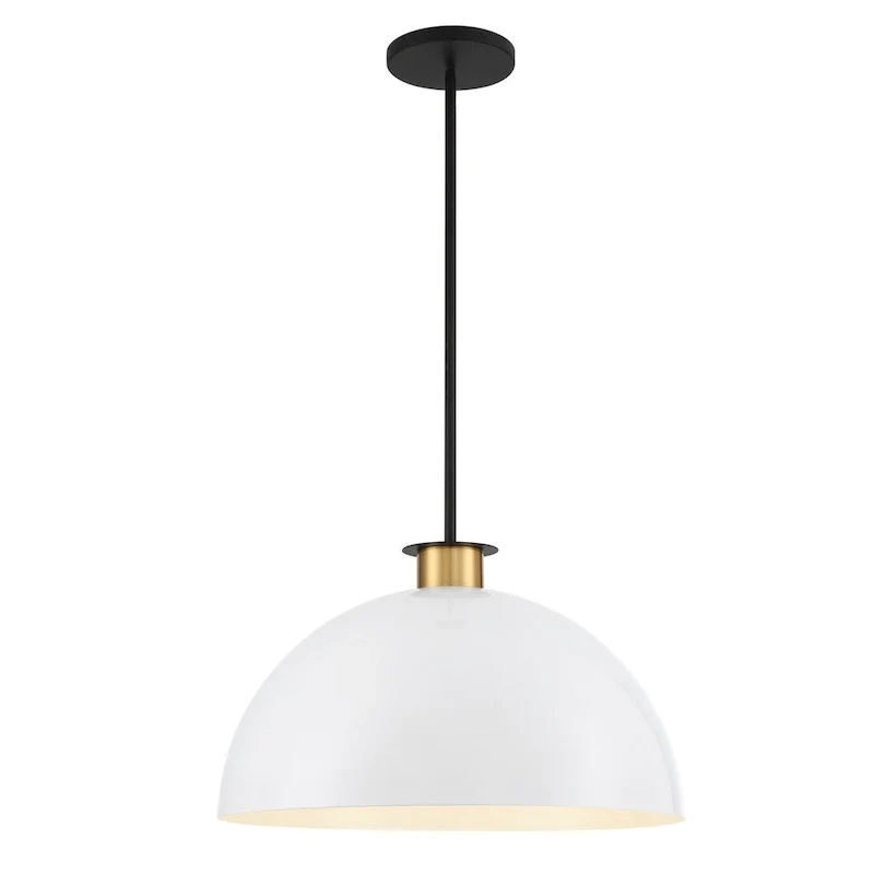 Gigi 1 Light Black & Aged Brass Pendant - 23.5 W x 14.25 H