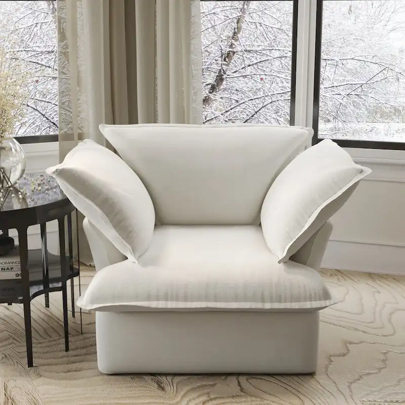 Modern Comfy Cloud Sofa Couch, Minimalist Down-Filled Sectional Sofas Couches, Cushion Covers Removable