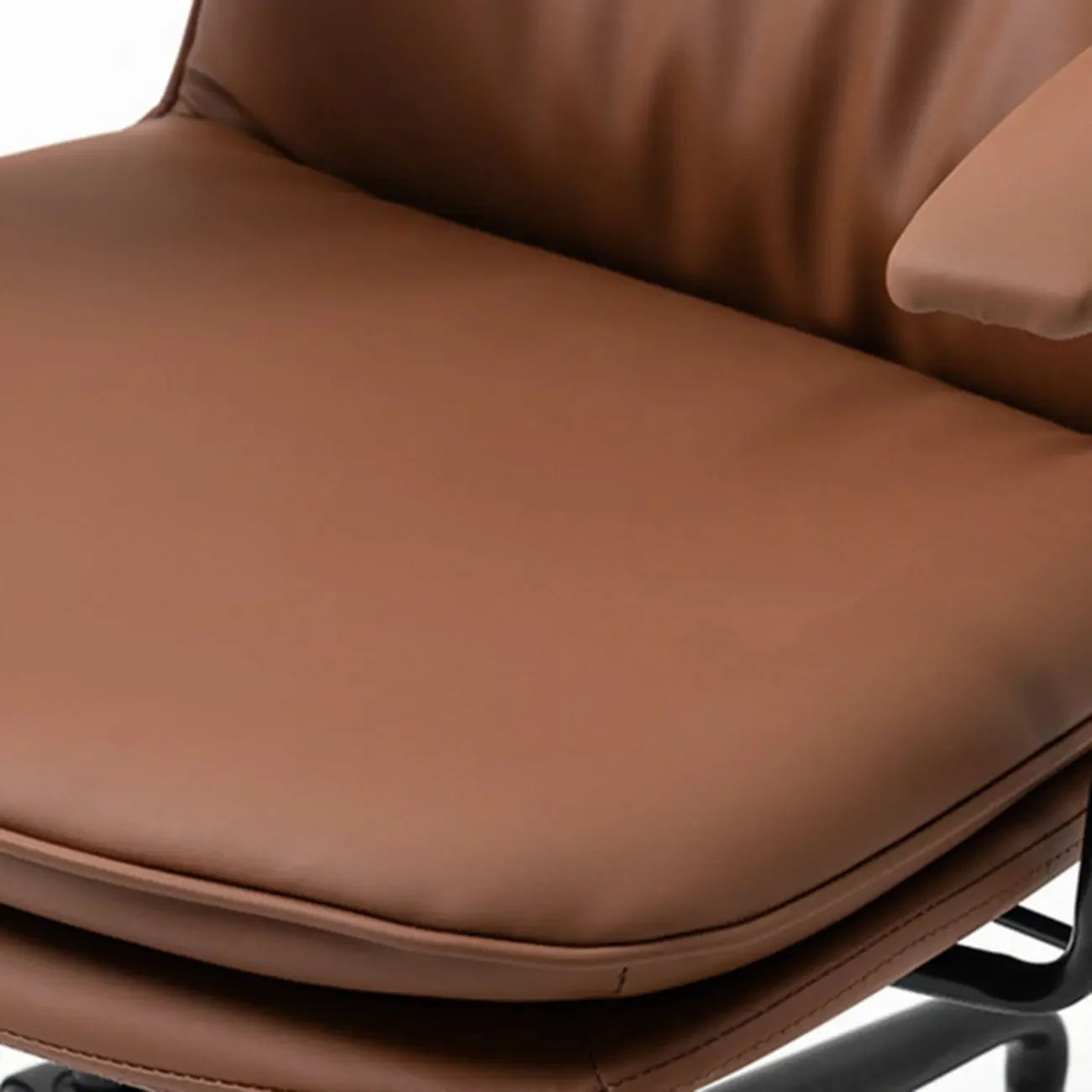 Modern Army Green Leather Adjustable Swivel Office Chair