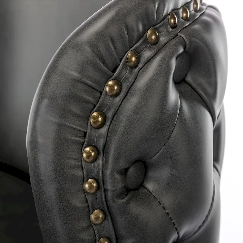 Modern Upholstered Bar Stools with the whole Back Tufted Swivel Barstools Adjusatble Seat Height