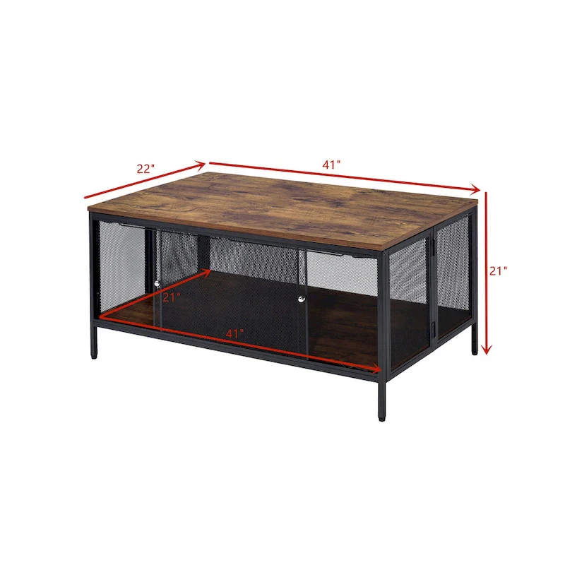 Antique Oak Finish Coffee Table