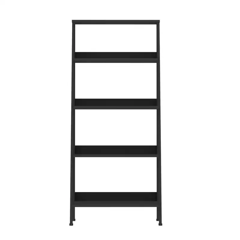 55 Thatcher Transitional Wood 4 Shelf Ladder Bookshelf - Saracina Home