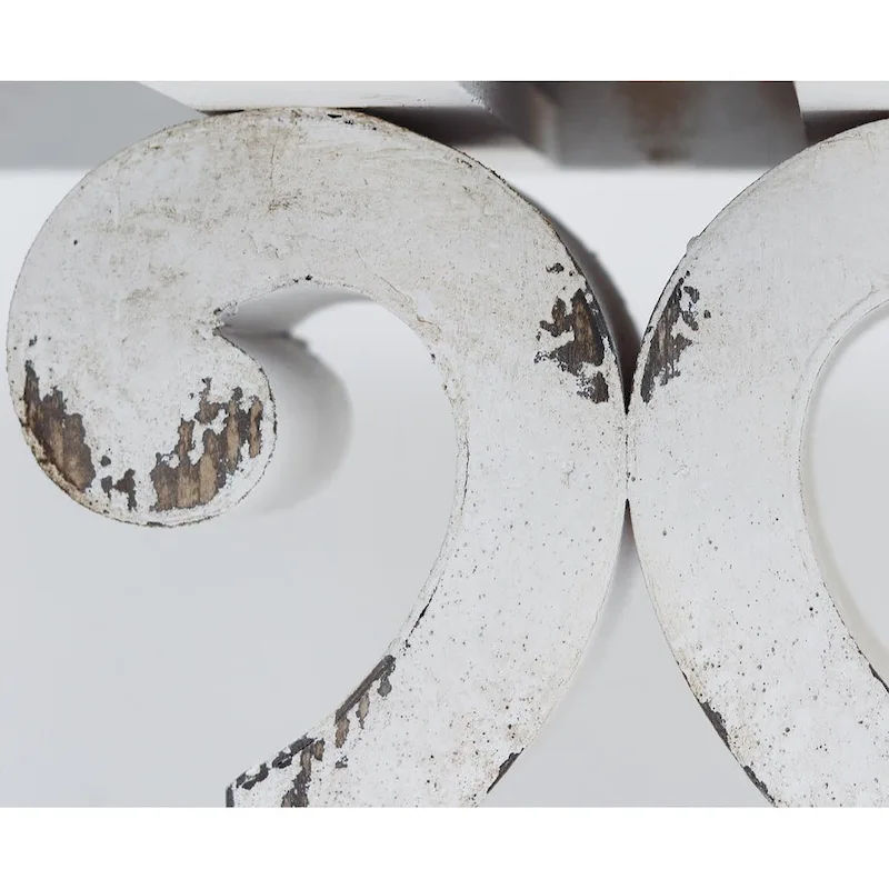 French Country Wood Rectangle End Table with Natural Wood Top