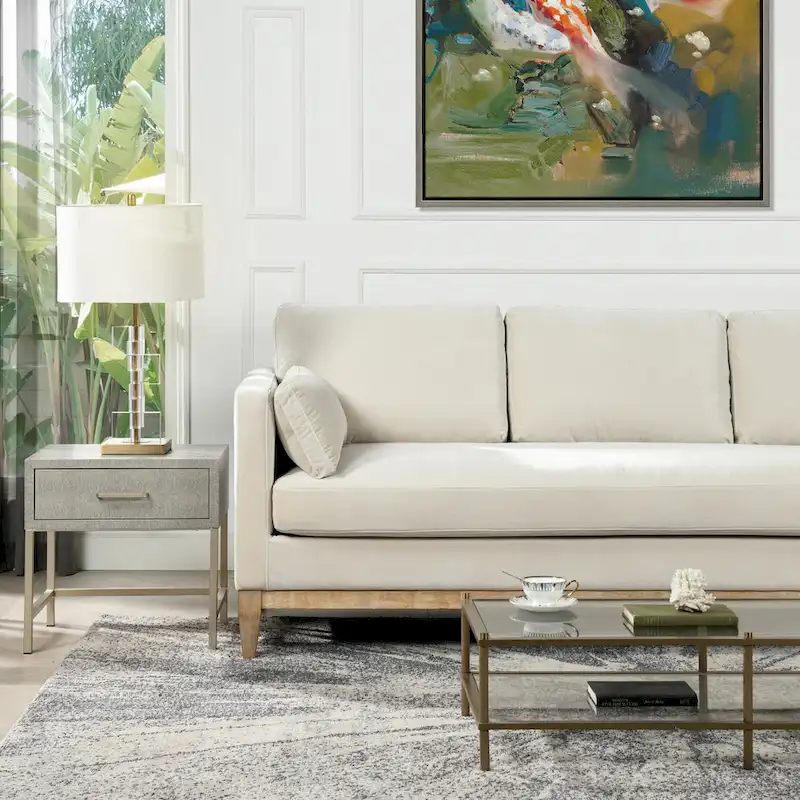 Knox 84 Modern Farmhouse Velvet Track Arm Sofa