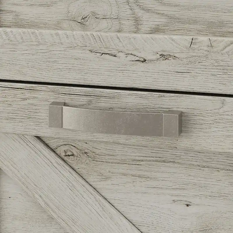 60W L-Desk with File Cabinet and Bookcase